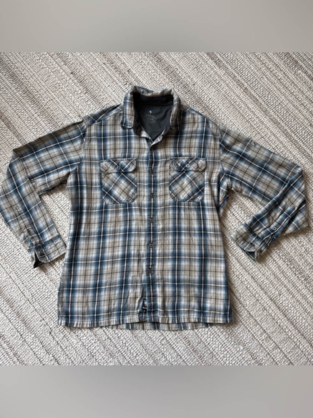Kuhl Long Sleeve Button Up plaid Shirt Men's Medium Outdoors